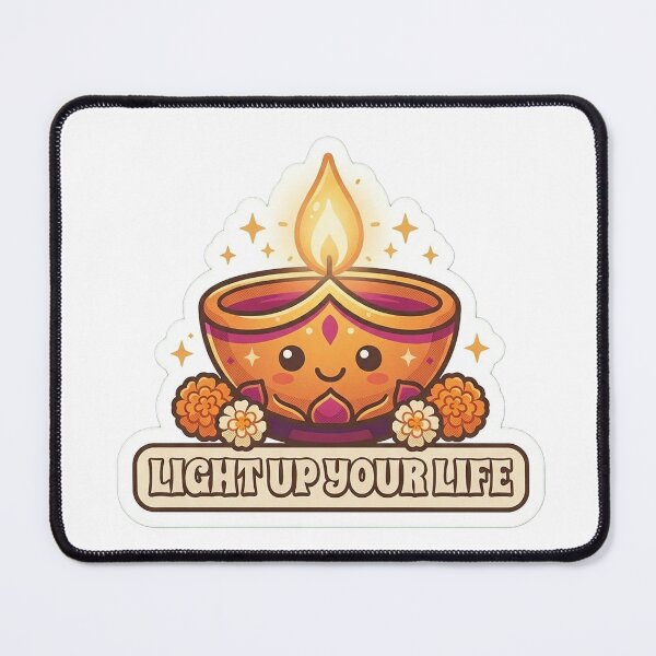 Item preview, Light Up Your Life Cute Diwali Diya Festival of Lights Sticker designed and sold by Varaprasad43.