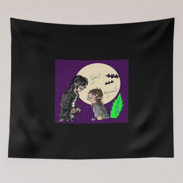 Item preview, Werewolf and Cat-Hybrid Under Full Moon designed and sold by fibiiistd.