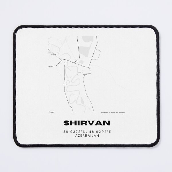 Item preview, Shirvan Azerbaijan Map Coordinates Minimalist Location Design designed and sold by RM-Journey.