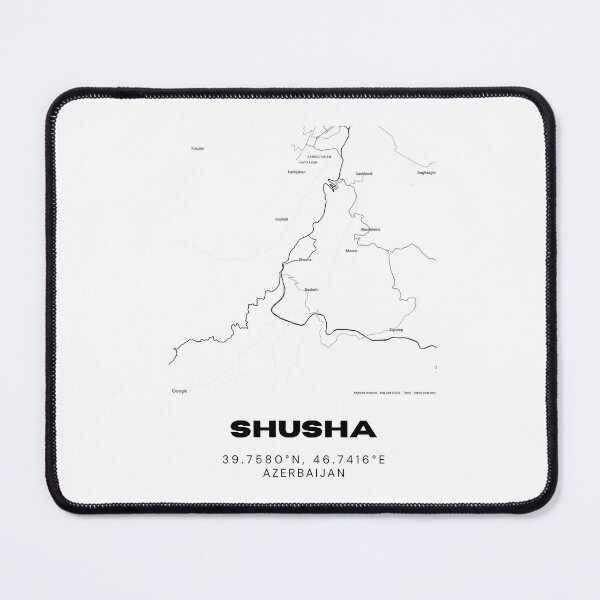 Item preview, Shusha Azerbaijan Map Coordinates Minimalist Location Design designed and sold by RM-Journey.
