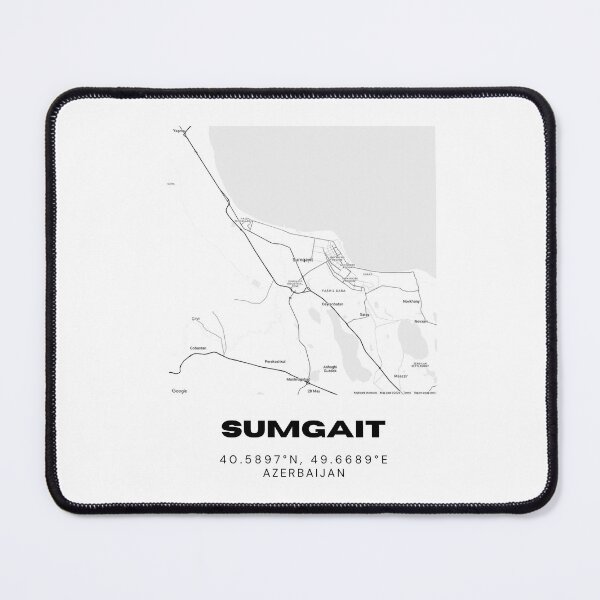 Item preview, Sumgait Azerbaijan Map Coordinates Minimalist Location Design designed and sold by RM-Journey.