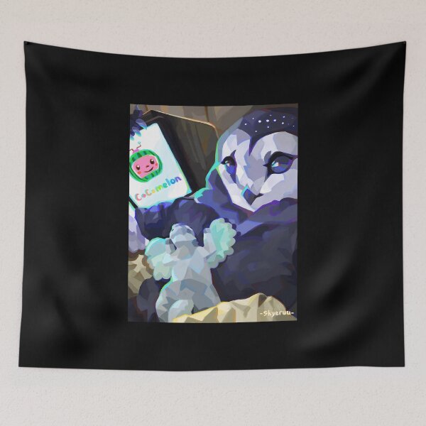 Item preview, Anime Style Owl Character Holding Cocomelon Tablet designed and sold by fibiiistd.
