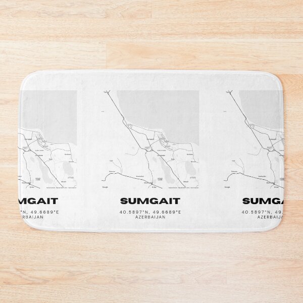 Item preview, Sumgait Azerbaijan Map Coordinates Minimalist Location Design designed and sold by RM-Journey.