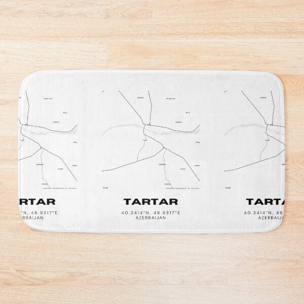 Item preview, Tartar Azerbaijan Map Coordinates Minimalist Location Design designed and sold by RM-Journey.