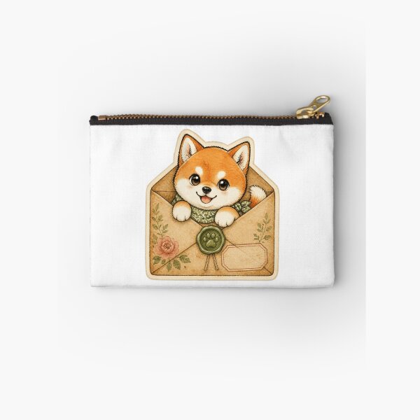 Item preview, Red Shiba Inu in Envelope with Wax Seal designed and sold by Kawaii Matcha Studio.