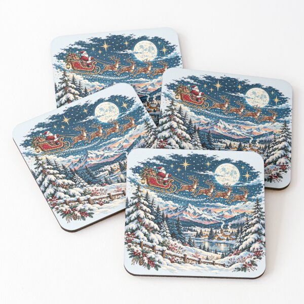 Item preview, Retro Christmas Vintage Snow Scene, Nostalgic Winter Wonderland, Cozy Holiday Landscape, Classic Xmas Aesthetic designed and sold by Quiajia.
