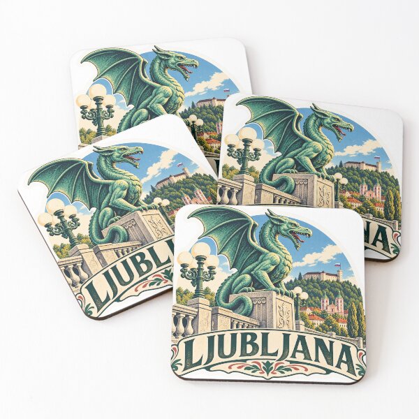 Item preview, Ljubljana Dragon Bridge – Slovenia Vintage Travel Sticker designed and sold by ChicClicker.