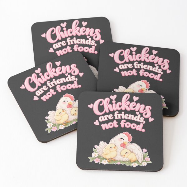 Item preview, Chickens are friends, not food designed and sold by Danielle Official.