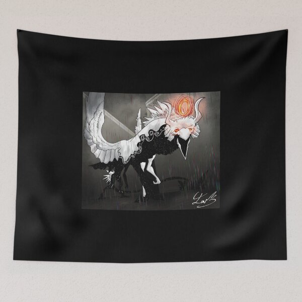 Item preview, Surreal Cosmic Creature with Horns and Glowing Ring designed and sold by fibiiistd.