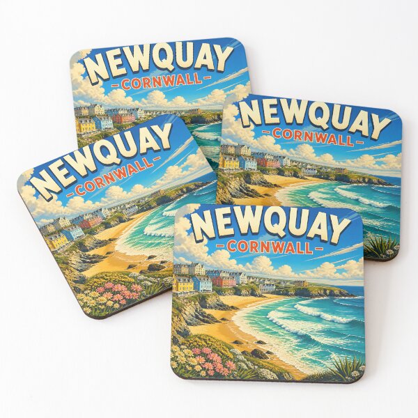 Item preview, Newquay Cornwall – Vintage Surf Beach Travel Poster designed and sold by LSVart.