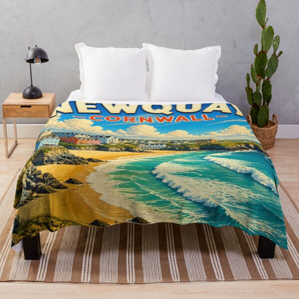 Item preview, Newquay Cornwall – Vintage Surf Beach Travel Poster designed and sold by LSVart.