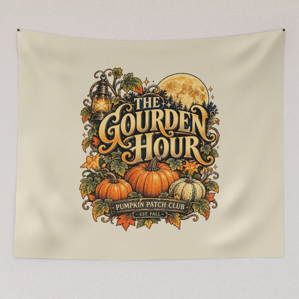 Item preview, The Gourden Hour Vintage Pumpkin Autumn Art designed and sold by CalmCapy Co.