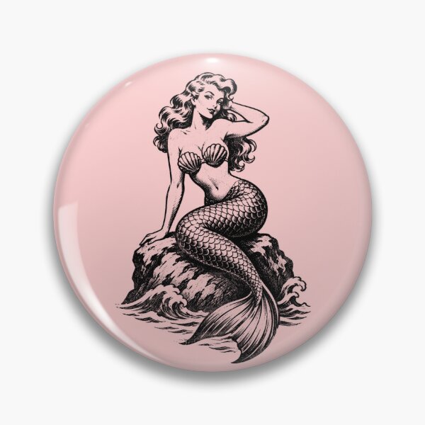 Item preview, Halftone Mermaid designed and sold by Texterns.