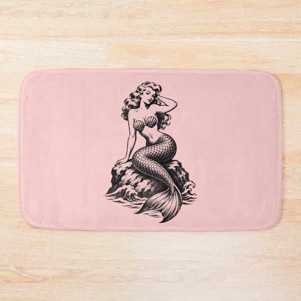 Item preview, Halftone Mermaid designed and sold by Texterns.