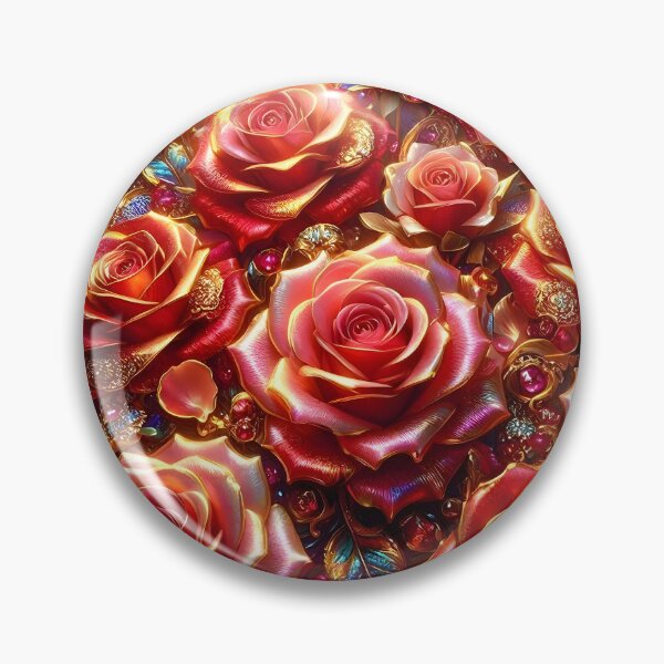 Item preview, Elegant Gold Royal Roses and Jeweled Petals Design designed and sold by Sybille-Yates.