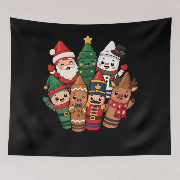 Item preview, Cute Christmas Crayon Group Art Teacher School Supplies Xmas designed and sold by clothesy7.