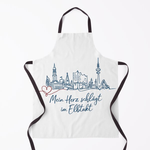 Item preview, Hamburg Skyline – My heart beats to the rhythm of the Elbe designed and sold by Pineapple-Tree.