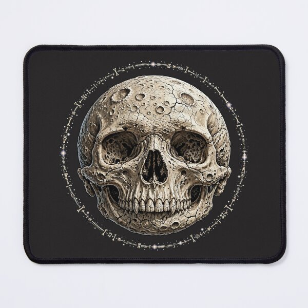 Item preview, Skeleton Planet - Skull Moon with Bone Ring designed and sold by PrettyCrypt.