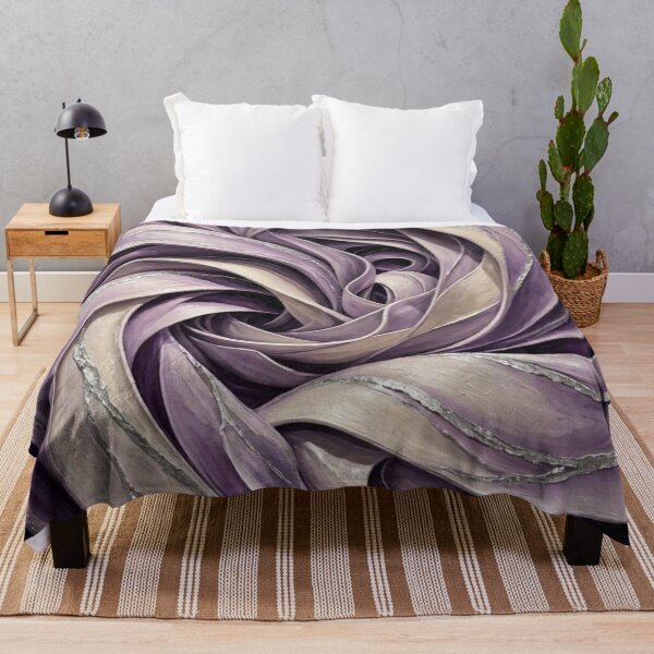 Item preview, Purple and Silver Swirl Abstract - Modern Floral Spiral Art designed and sold by Dogandesighn.