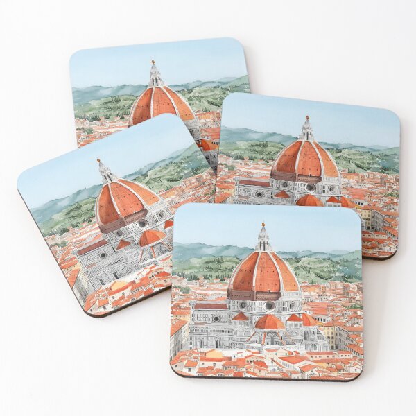 Item preview, Duomo di Firenze Watercolor Print – Florence Cathedral Italy designed and sold by POSTERIOCREW.