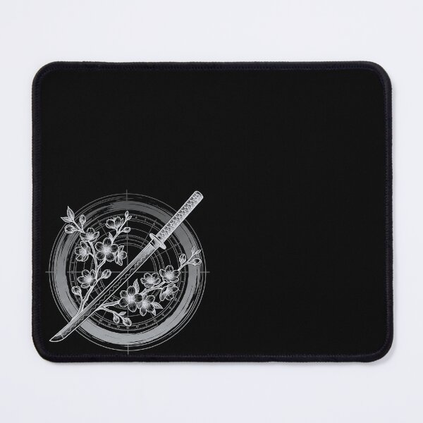 Item preview, Minimalist Samurai Katana & Sakura Crest - Japanese Aesthetic Line Art designed and sold by Hikariha Studio.