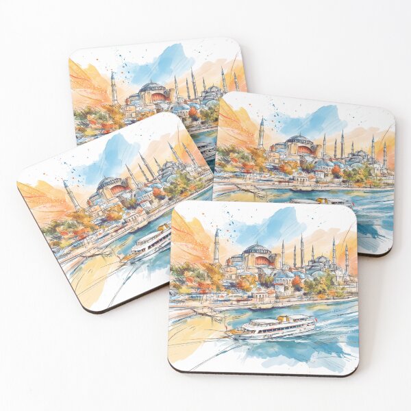Item preview, Istanbul Türkiye Watercolor  designed and sold by kolonjArt.