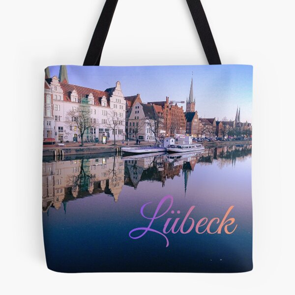 Item preview, Lübeck Old Town & Trave Reflection – Northern Germany Panorama designed and sold by Tammigrafie.
