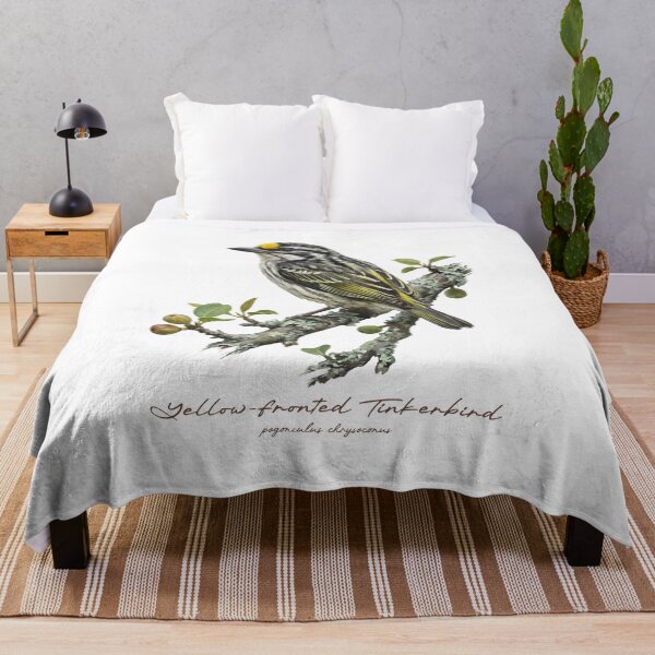 Item preview, Yellow-fronted Tinkerbird on Tree Bird Illustration designed and sold by Takeda-art.