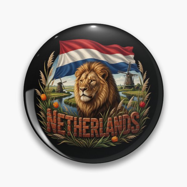 Item preview, Netherlands Heritage – Lion & Polder Emblem designed and sold by FlagX.