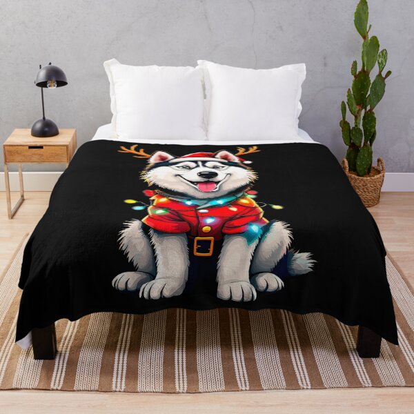 Item preview, Festive Husky Christmas Reindeer designed and sold by BNEEN-art.