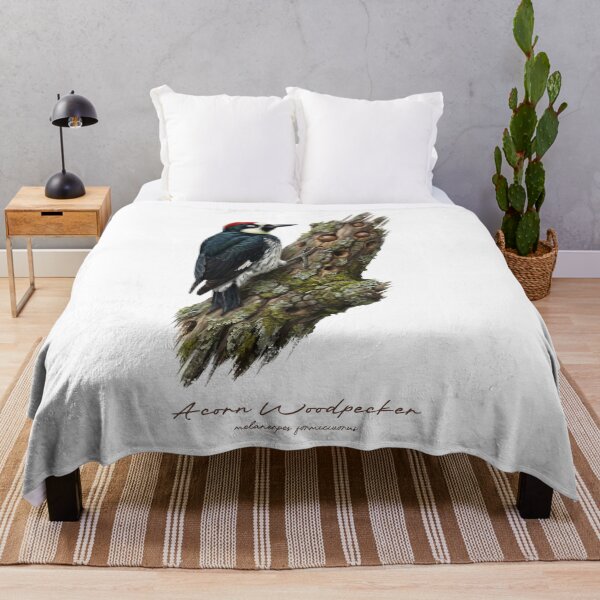 Item preview, Acorn Woodpecker on Mossy Tree Bird Illustration designed and sold by Takeda-art.