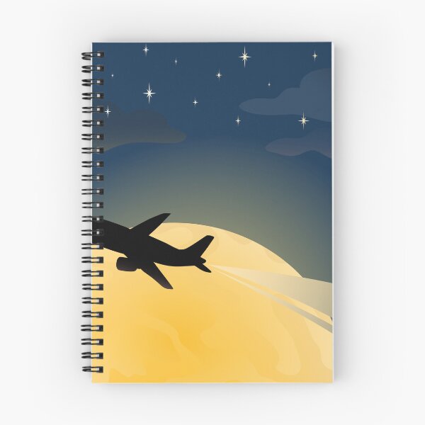 Item preview, Airplane silhouette flying across full moon in starry night sky designed and sold by Arts17N.