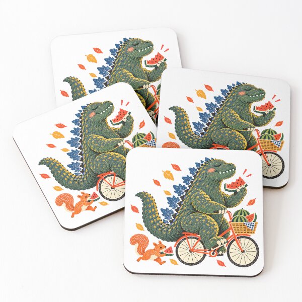 Item preview, Funny Green Monster Riding Bicycle Retro Cartoon designed and sold by NatureStyle555.