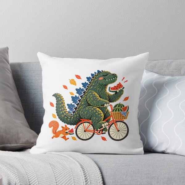 Item preview, Funny Green Monster Riding Bicycle Retro Cartoon designed and sold by NatureStyle555.