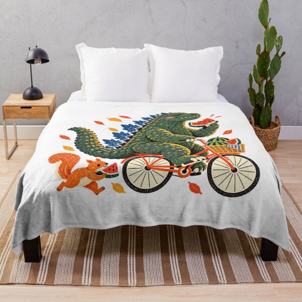 Item preview, Funny Green Monster Riding Bicycle Retro Cartoon designed and sold by NatureStyle555.