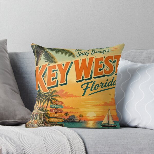 Item preview, Key West Vintage Poster  designed and sold by PamLeeDesign.
