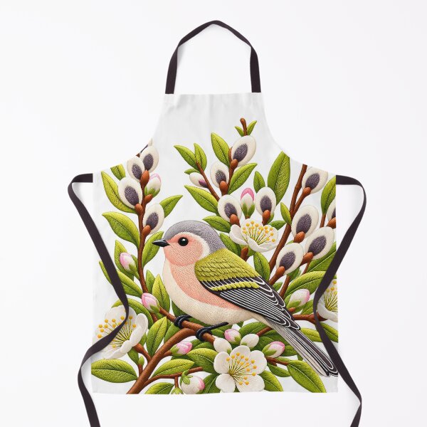 Item preview, Pretty colourful bird on twigs of blossom flowers designed and sold by Afnan Store.