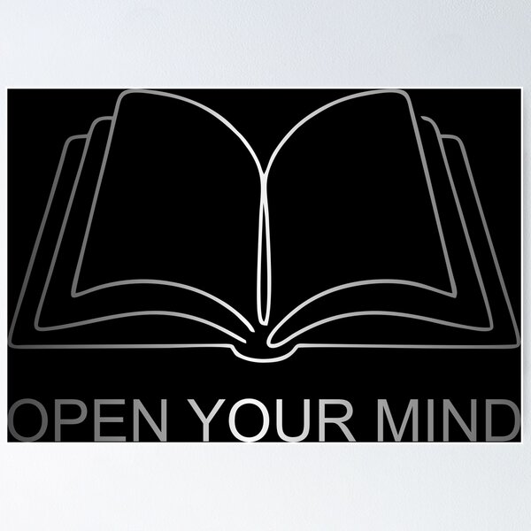 Item preview, Open Book Line Art - Minimalist Wisdom Design T-Shirt designed and sold by DarojadNR.
