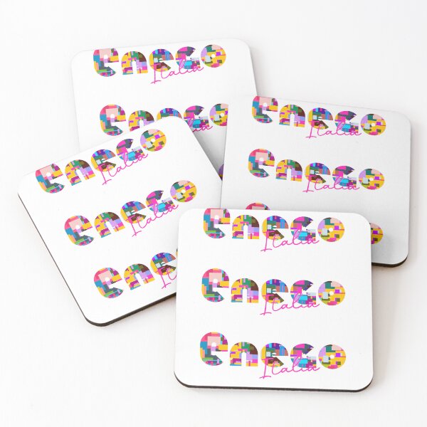 Item preview, Enego, Vicenza, Italy, Italia, colorful typography design for travellers designed and sold by Wanderful-roads.