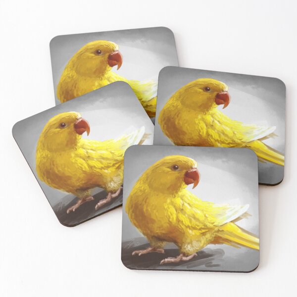 Item preview, Yellow Indian Ringneck designed and sold by ArtByJaime1843.