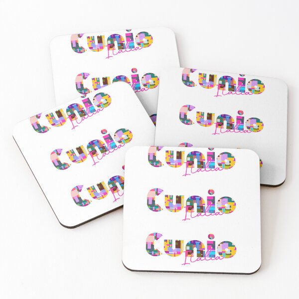 Item preview, Cunio, Vado Ligure, Italy, Italia, colorful typography design for travellers designed and sold by Wanderful-roads.