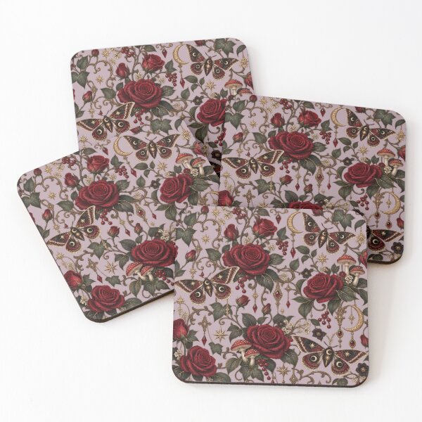 Item preview, Gothic Rose Garden – Dark Romantic Moths & Moon designed and sold by MetaModel Editions.