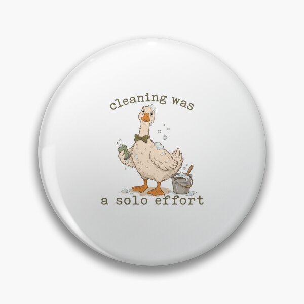 Item preview, Funny Messy Cleaning Duck Illustration - Cleaning Was A Solo Effort    designed and sold by  MOHAMED.