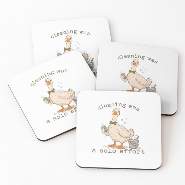 Item preview, Funny Messy Cleaning Duck Illustration - Cleaning Was A Solo Effort    designed and sold by  MOHAMED.