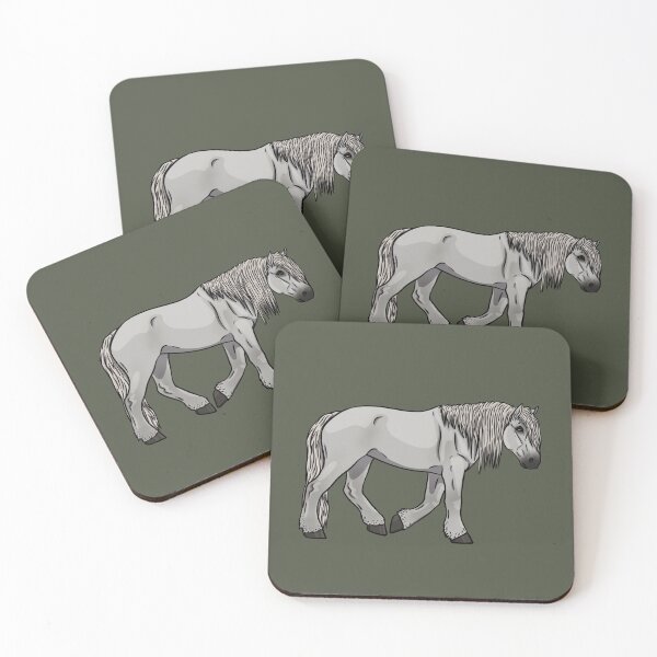 Item preview, White Grey Percheron designed and sold by Old Water Cryptid .