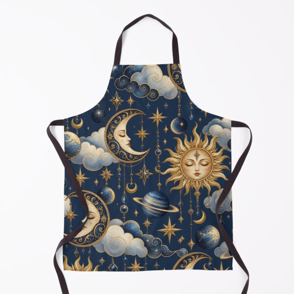 Item preview, Celestial Dreams – Vintage Sun Moon & Golden Stars designed and sold by MetaModel Editions.
