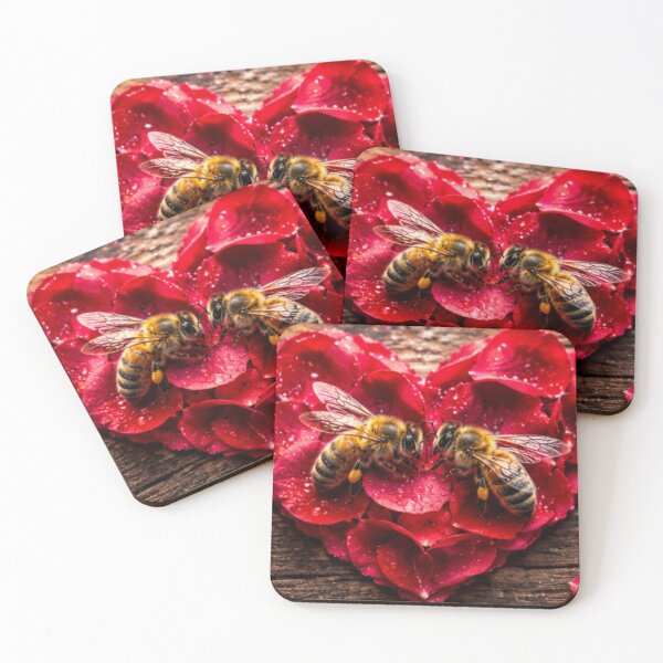 Item preview, Bee Love on Rose Petal Heart designed and sold by MushArtist.