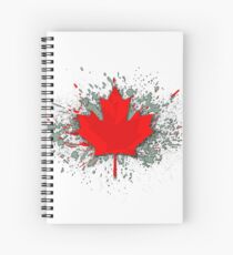 Canada Maple Leaf Spiral Notebook