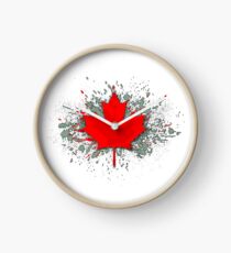 Canada Maple Leaf Clock