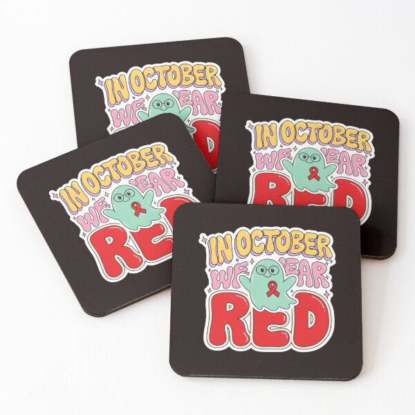 Item preview, In October We Wear Red Dyslexia Awareness Ghost Retro designed and sold by Malaryk.